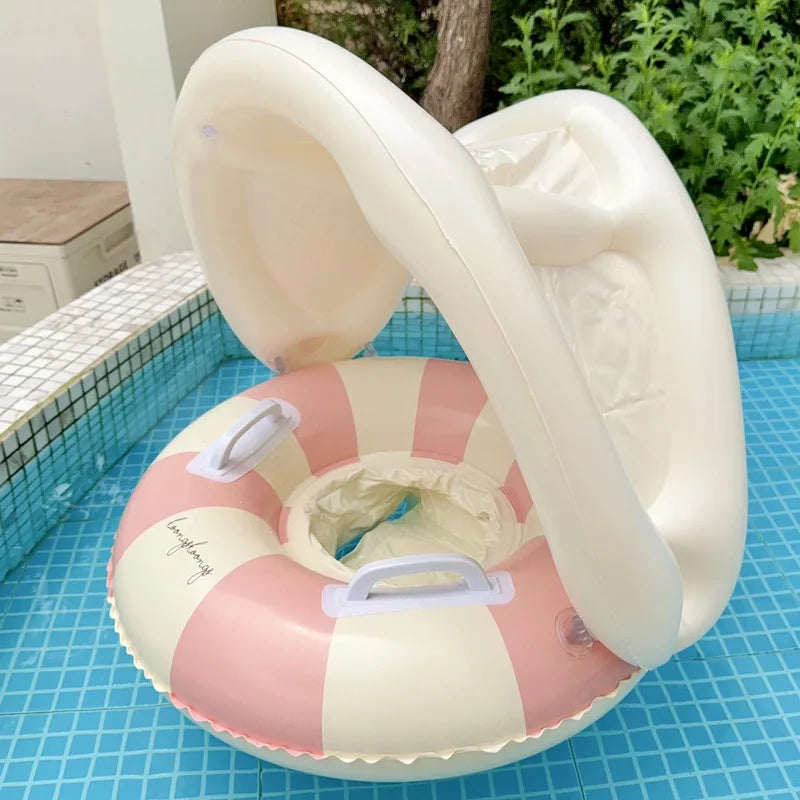Baby Simring med Soltak – Uppblåsbar Float | Upp till 25kg More For Mini