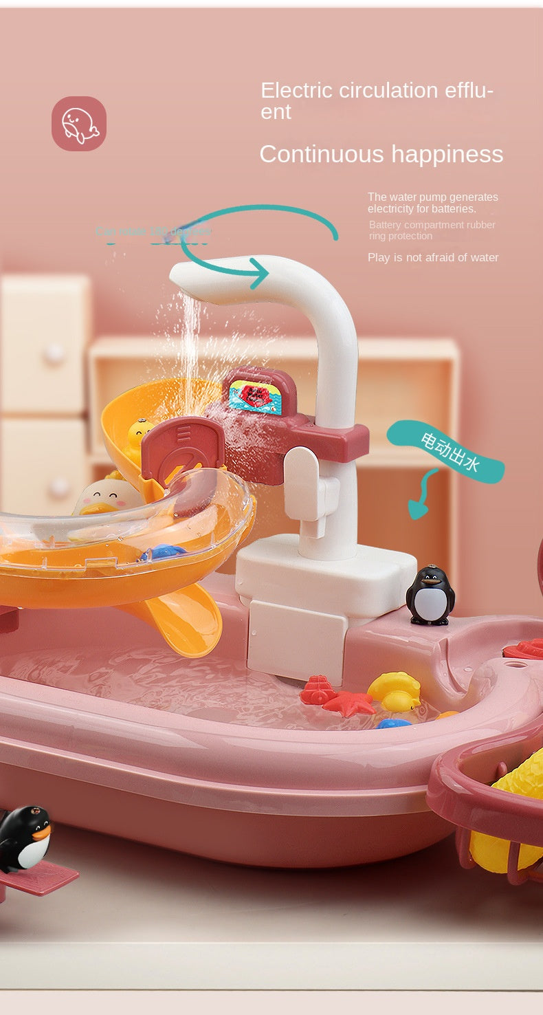 MiniMondo WaterPlay Lekbord – Interaktivt Vattenleksak & Litet Kök – Rollek för Barn 2–6 År – Med Metspö & Tillbehör More For Mini