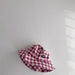 BrightBlox Barn-Bucket Hat 2–6 år – Solhatt i Bomull | Rutig | Andas & Vikbar More For Mini