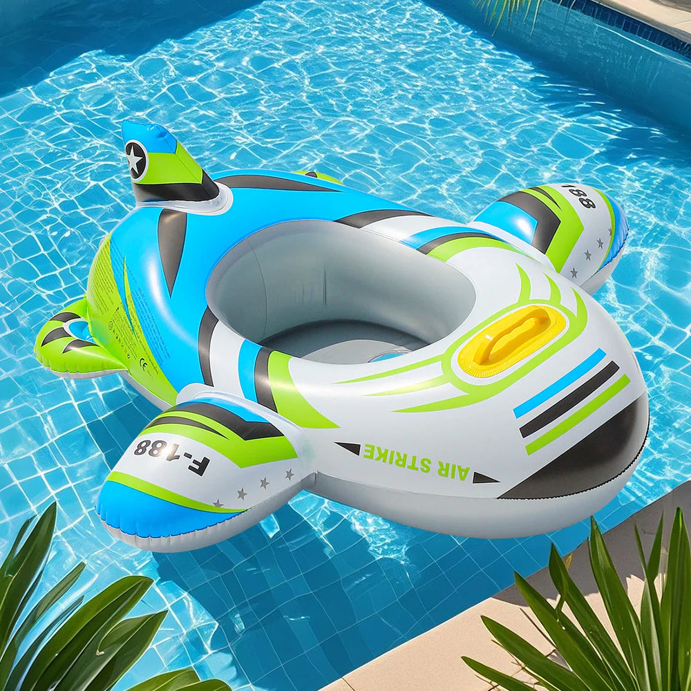 Flygplan Simring Barn – Uppblåsbar Pool Float med Handtag More For Mini