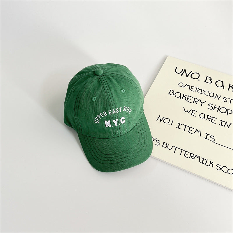 Baseball Pet – NYC Unisex, Groen/Rood/Zwart/Blauw/Oranje/Wit/Bruin, Katoen, Maat 1-7 Jaar-More For Mini