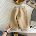 Teddy Joggingbroek - Snuggle Unisex, Bruin/Grijs/Blauw, Katoen Maat 0-6 Jaar-More For Mini