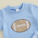 Touchdown Zomerset Jongens | T-shirt met Rugbybal & Lichtblauwe Short | Katoen & Polyester | 6mnd–4jr | Sportieve Babyoutfit More For Mini