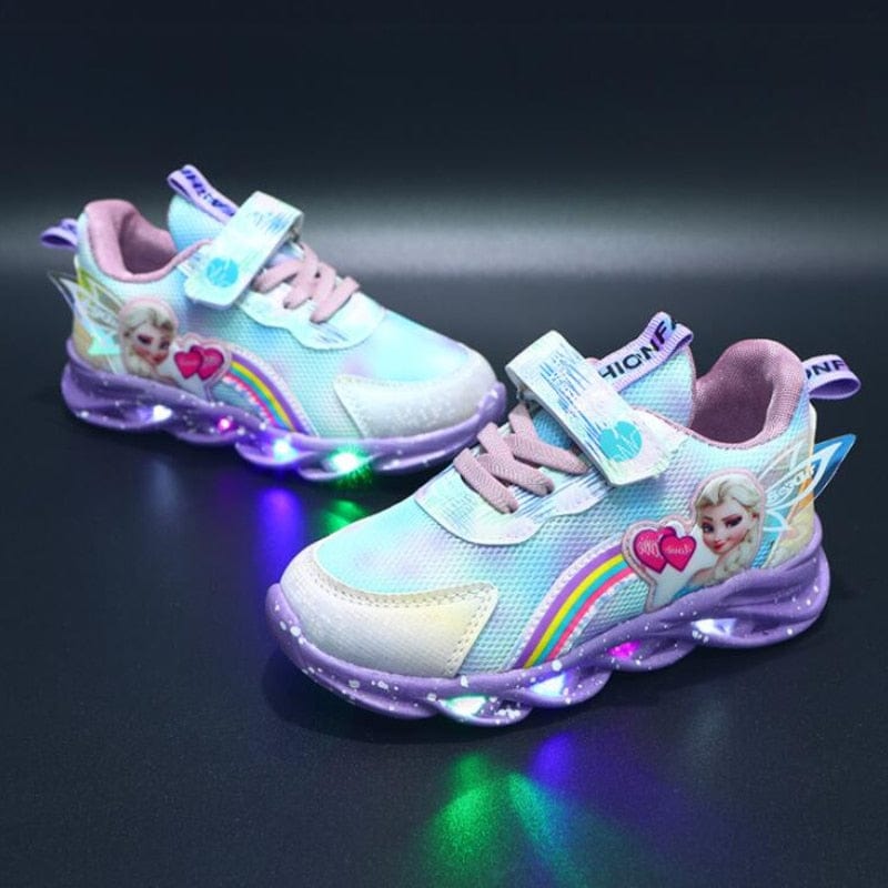 Rainbow Glitter LED Barnsneakers – Lysande Sula | Stl. 22-35 More For Mini