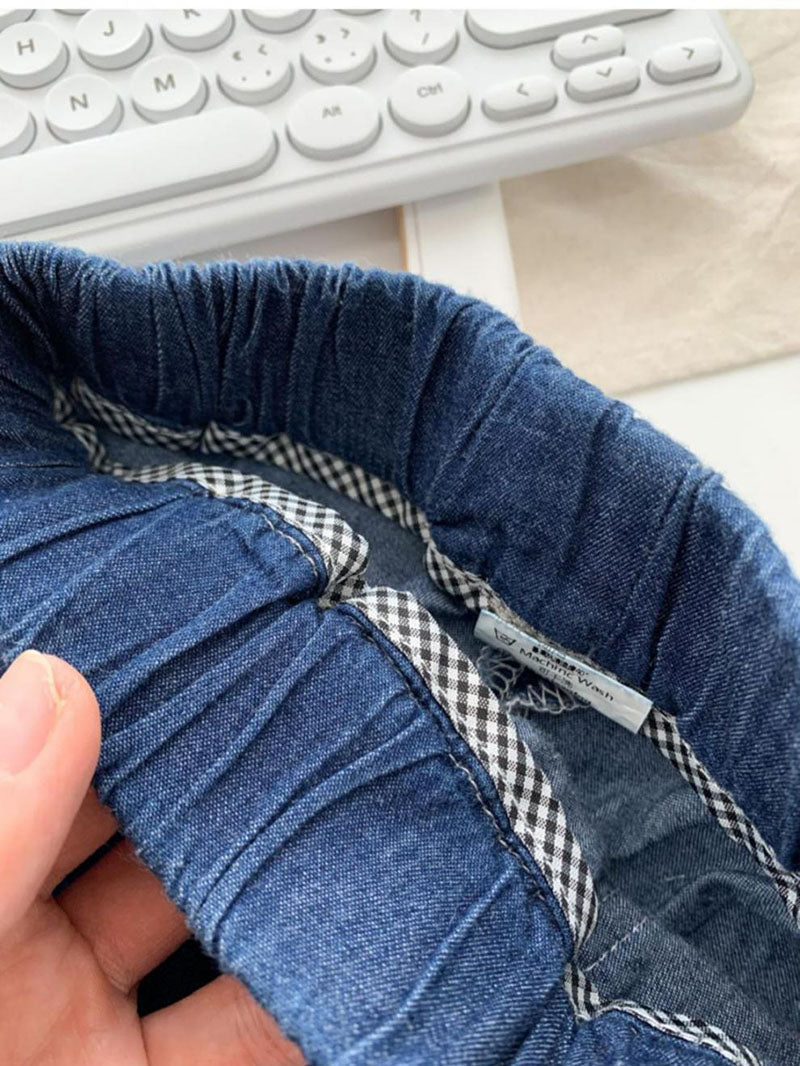 Denimset med shorts och skjorta – Hawkin Småbarn, Förskolebarn, Barn, Blå, Bomull, Storlek 1–7 år More For Mini