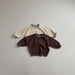 Gebreide Trui Retro - Toem Meisjes, Bruin/Beige/Wit, Katoen, Maat 0-7 Jaar-More For Mini