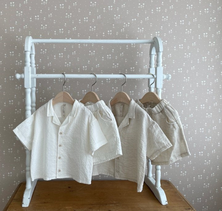 Sommar Babyset 0–3 år – Andningsbar Linneskjorta och Shorts – Stilfull & Bekväm för Små Barn MoreForMini