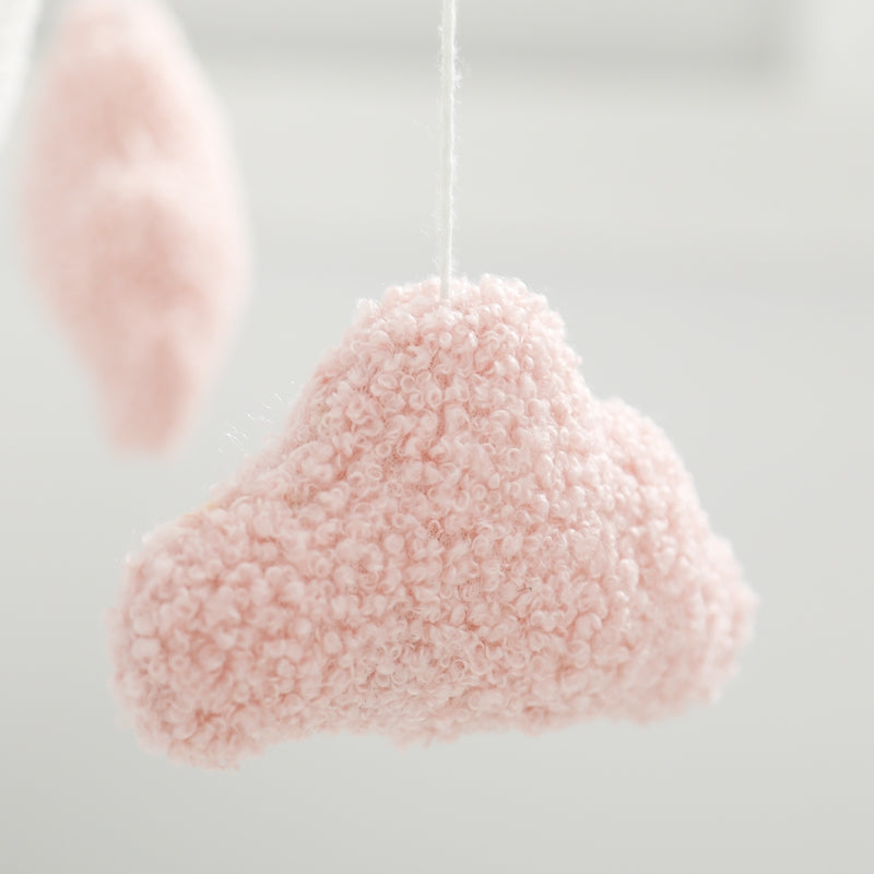 Babymobiel met Wolken - Droomwolk Unisex, Bruin/Roze, Katoen, 45 cm hoog x 23 cm breed-More For Mini
