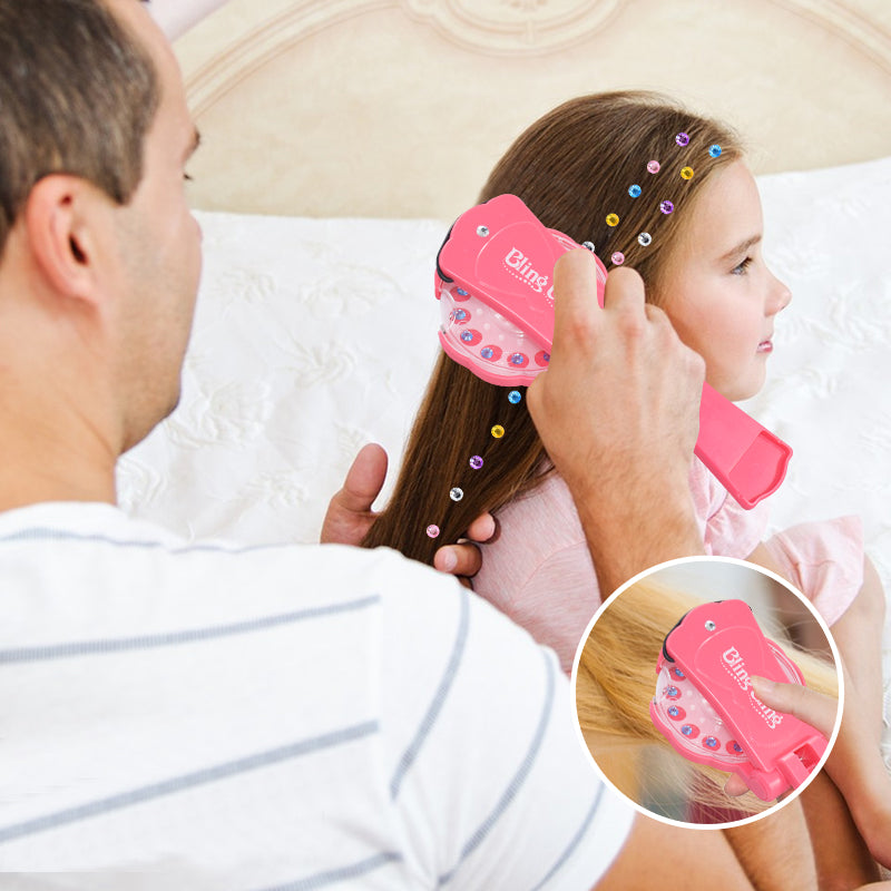 Haarstyling Tool – Bling Bling Meisjes, Roze, Veilig voor alle Haartypes, 4+ Jaar-More For Mini