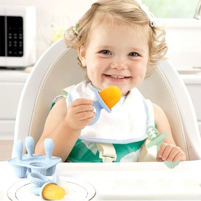 5-delars Baby Bitring Set – BPA-fri Silikon med Handring Lilla Lycka