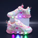 Rainbow Glitter LED Barnsneakers – Lysande Sula | Stl. 22-35 More For Mini