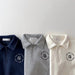 Set met Broek en Trui - Winter Luxe Jongens, Wit/Grijs/Blauw, Katoen, Maat 0-5 Jaar-More For Mini