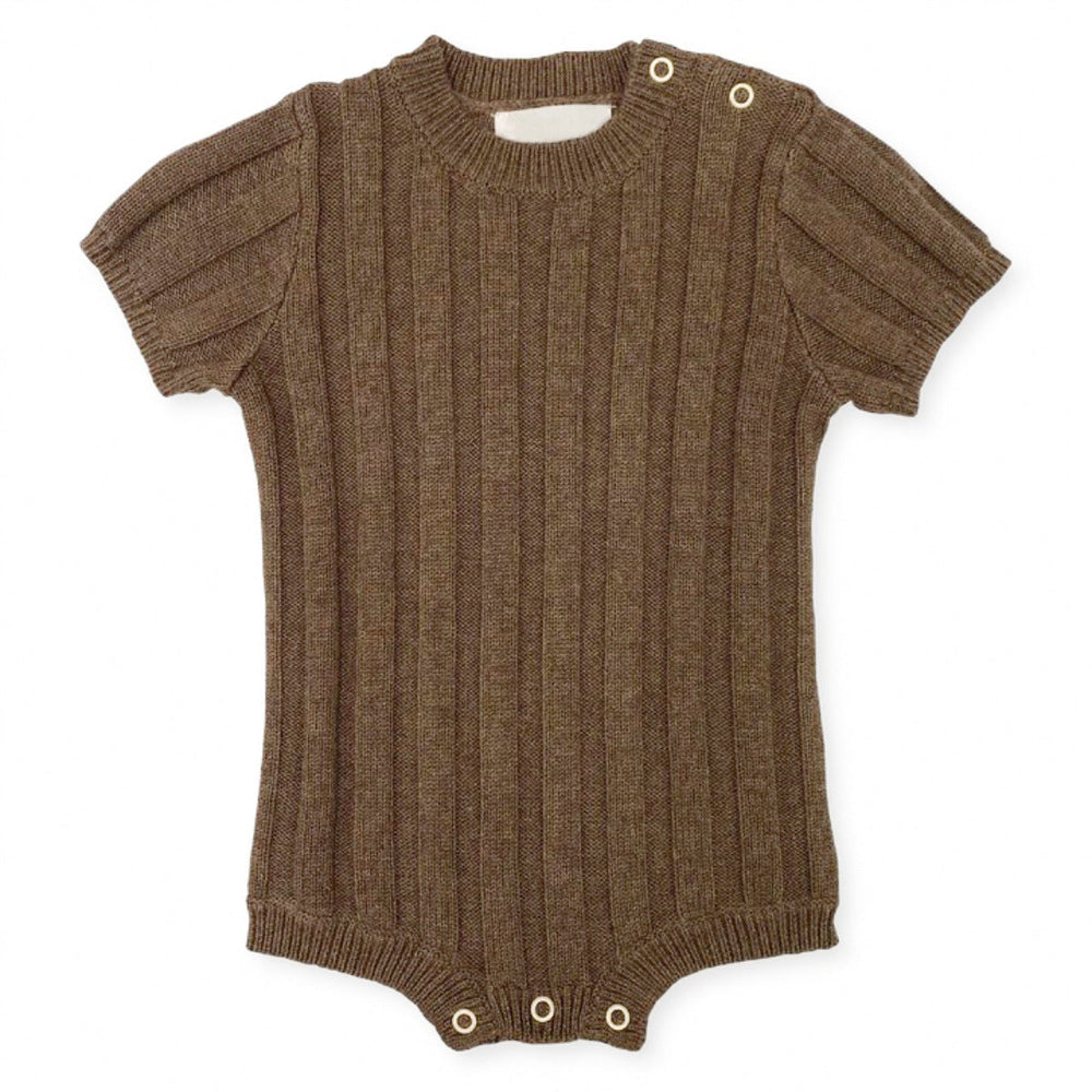 CozyNest Stickad babyromper 0–2 år | Mjuk bomullsblandning & ribbmönster | Bekväma babykläder More For Mini