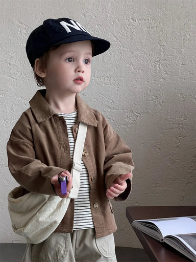 OLWIN Corduroy Babyjas – Ribfluwelen Unisex Jas van Katoen (0–3 Jaar) More For Mini
