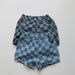 Nolu Checker Shorts – Rutiga Barnshorts Blå – Unisex Sommarshorts i Bomull – Resårmidja – Storlek 0–6 år More For Mini