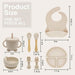 Personifierad Baby Matset med Namn – BPA-fri Silikon | 8-delar More For Mini