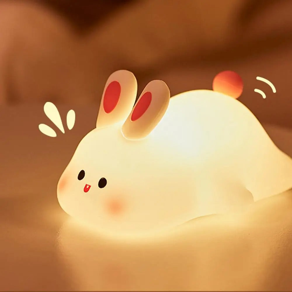 Konijnen Nachtlampje voor Kinderen – Zachte Verlichting & Knuffelbaar Design | Perfect voor Bedtijd More For Mini