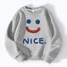 Sweater met Print – Nice Unisex, Grijs/Wit/Roze/Rood, Katoen, Maat 2-9 Jaar-More For Mini