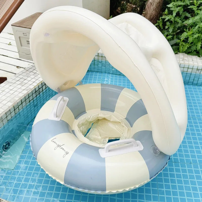 Baby Simring med Soltak – Uppblåsbar Float | Upp till 25kg More For Mini