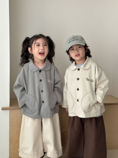 Jacka – LittleUrban Unisex, Grå/Beige, Bomull, Storlek 0–8 år More For Mini