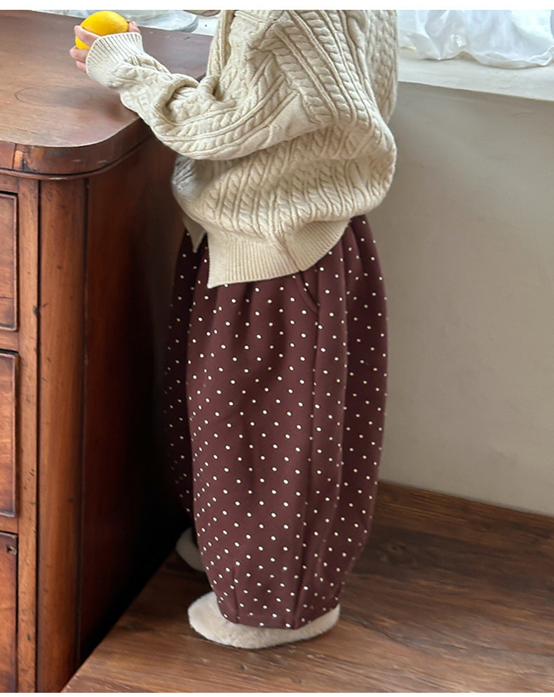 Byxa med Prickar – Dotty Daze Flickor, Brun/Svart, Bomull, Storlek 1–8 år More For Mini