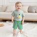 SailAway Zomerset Jongens | T-shirt met Zeilboot & Groene Ruitjes Short | Katoen & Polyester | 6mnd–4jr | Zomerse Outfit voor Peuters More For Mini