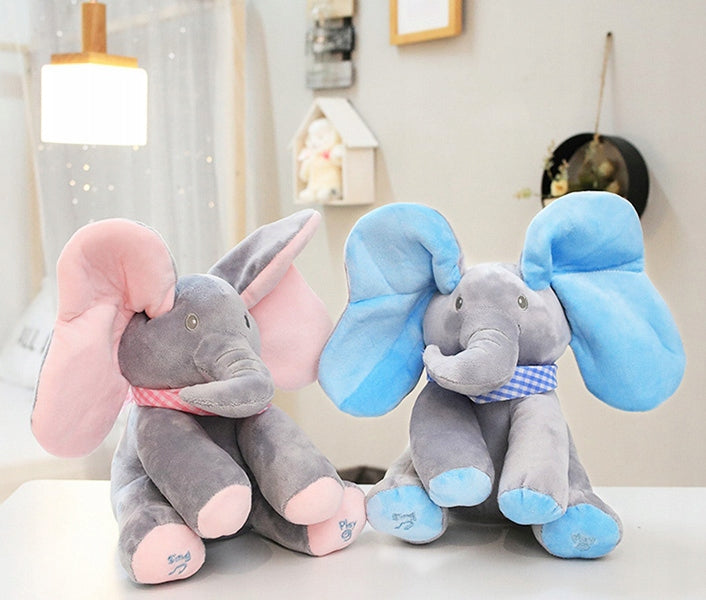 Interactieve Knuffel Olifant voor Baby’s – Speelt Verstoppertje & Praat | FlappyPals vanaf 6 Maanden More For Mini