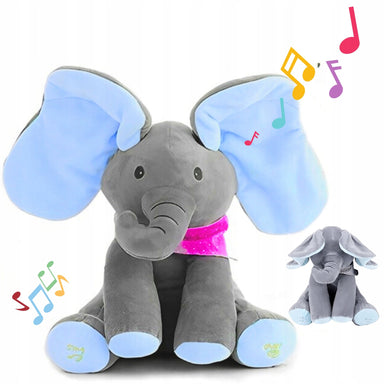 Interactieve Knuffel Olifant voor Baby’s – Speelt Verstoppertje & Praat | FlappyPals vanaf 6 Maanden More For Mini