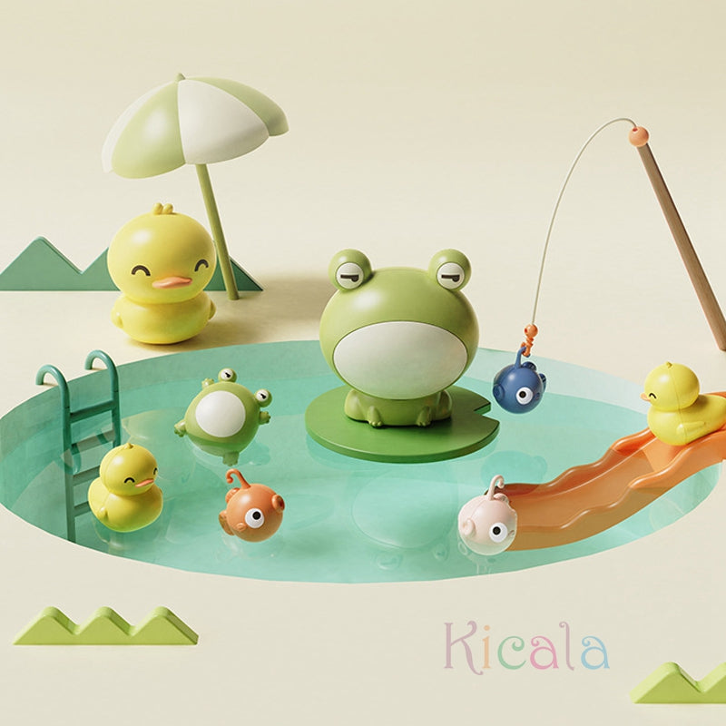 Splashy Duck Vattenset – Pedagogisk Vattenleksak med Fontän, Änder & Tillbehör | För Inomhus & Utomhus | Ålder 2–6 År More For Mini