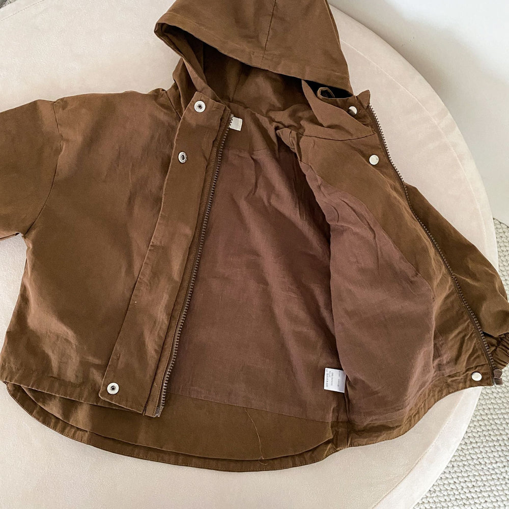 Vindjacka Parkas – CozyShield Unisex, Beige/Brun, Bomull, Storlek 0–8 år More For Mini