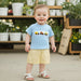 MiniMachines Zomerset Jongens | T-shirt met Bouwvoertuigen & Gestreepte Gele Short | Katoen & Polyester | 0–4 Jaar | Comfortabele Zomeroutfit More For Mini