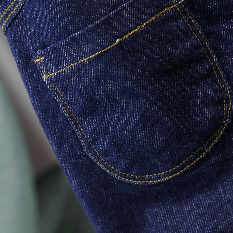 Jeans med Resår Mörkblå Tvättning – Baby, Småbarn, Förskolebarn, Barn, Blå, Bomull, Denim, Storlek 0–7 år More For Mini