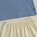 JungleJump Zomerset Jongens | T-shirt met Aapjes & Gestreepte Short | Katoen & Polyester | 6mnd–4jr | Blauw & Geel More For Mini