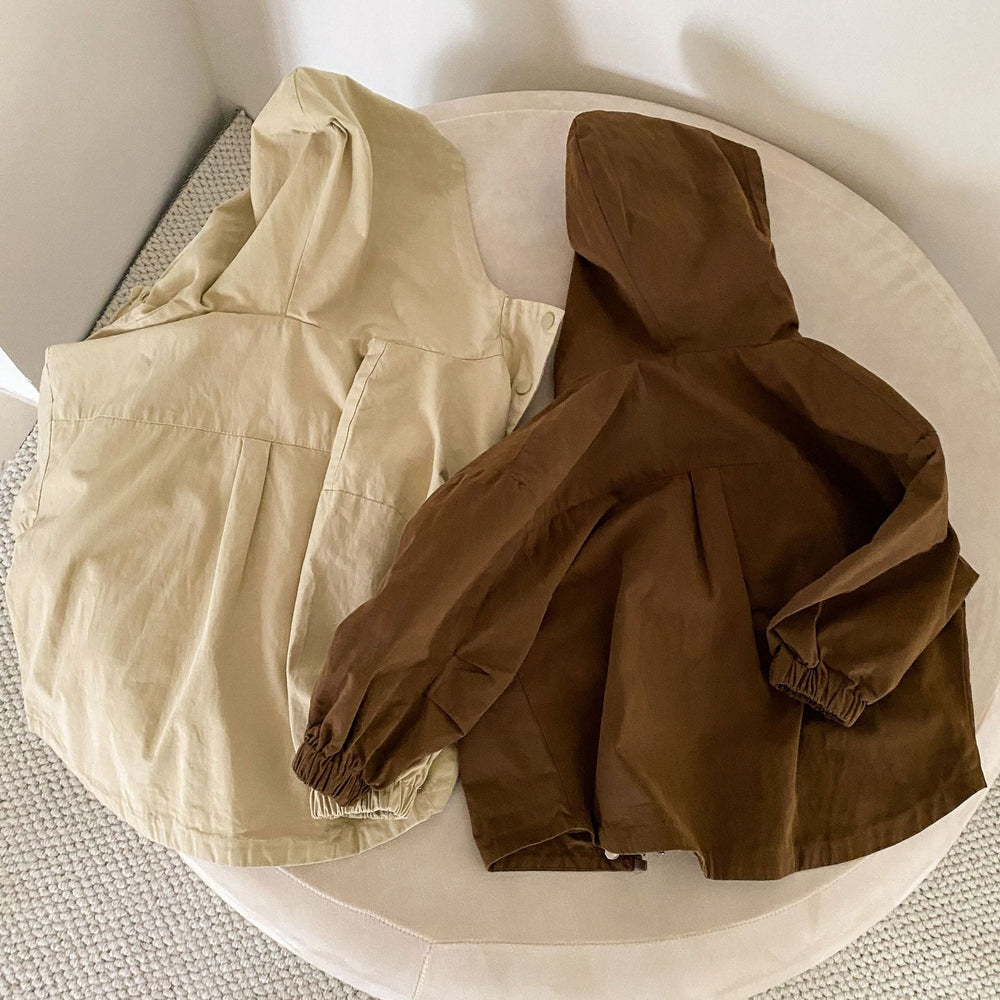 Vindjacka Parkas – CozyShield Unisex, Beige/Brun, Bomull, Storlek 0–8 år More For Mini
