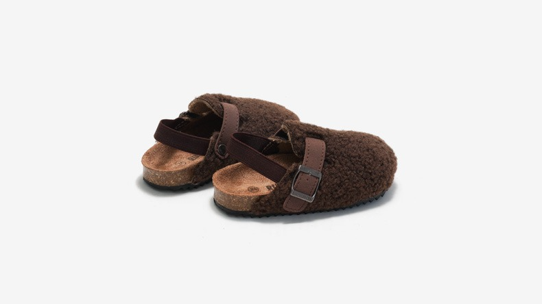 Instappers met Wol - Luanda Unisex, Beige/Bruin, Schapenvacht, Maat 20-34-More For Mini