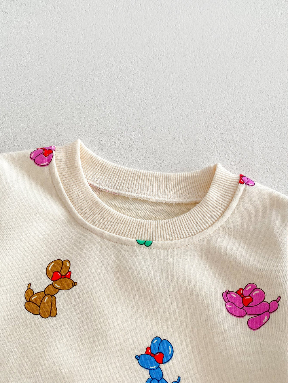 Träningsdräkt med ballonghundar – BouncyBuddies Unisex, Beige, Bomull, Storlek 0–4 år More For Mini