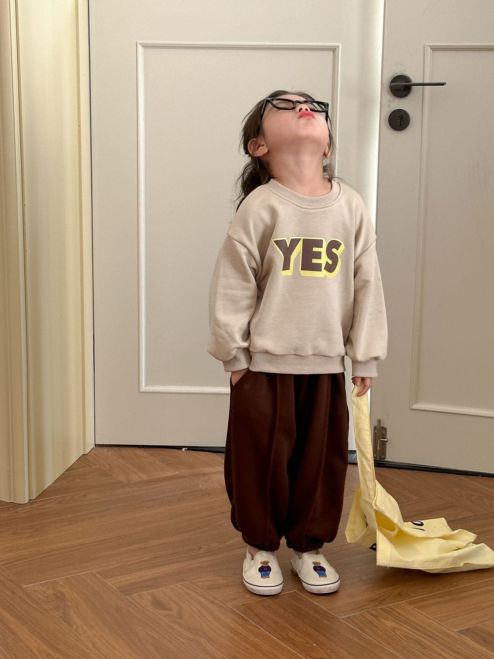 Träningsset – YES! Unisex, Grå/Brun, Bomull, Storlek 0–8 år More For Mini