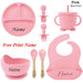 Personifierad Baby Matset med Namn – BPA-fri Silikon | 8-delar More For Mini
