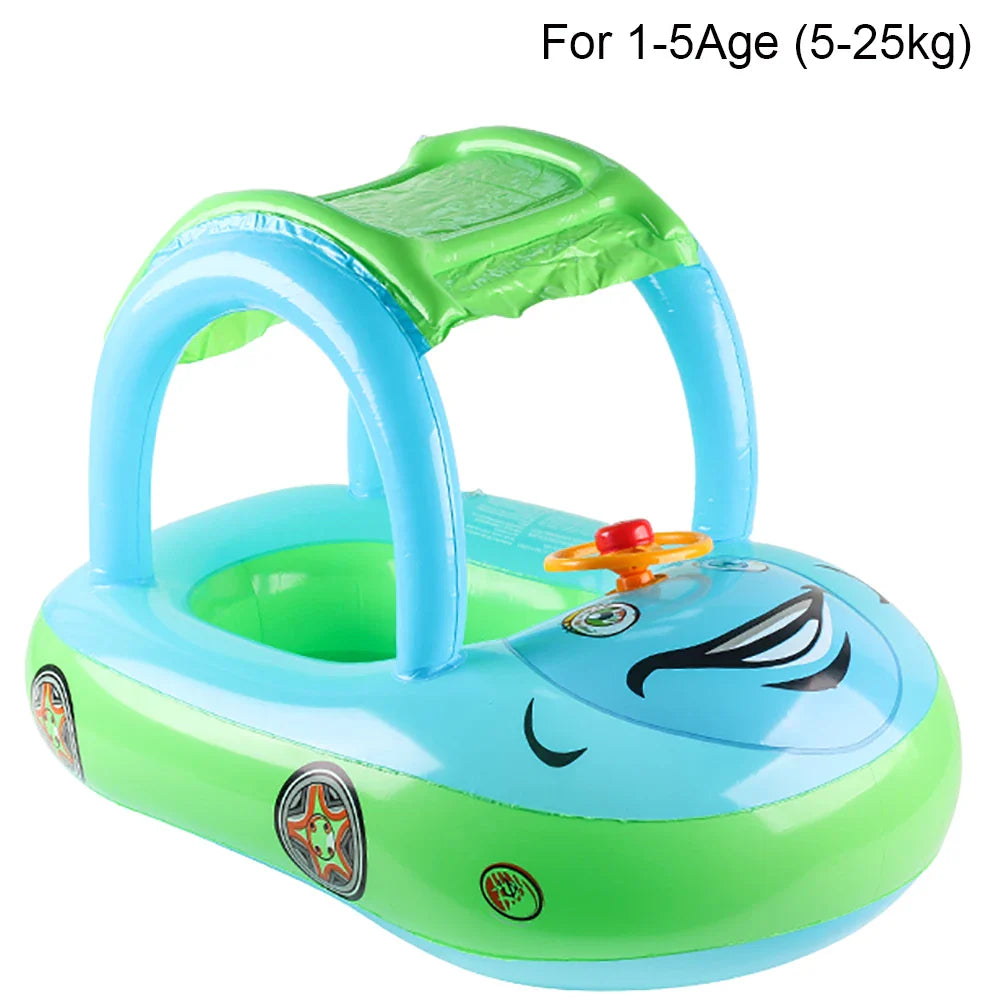 Baby Simring med Baldakin – Bil Float för Småbarn | Säker & Lekfull More For Mini