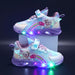 Rainbow Glitter LED Barnsneakers – Lysande Sula | Stl. 22-35 More For Mini