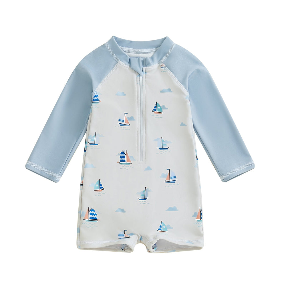 TurtlySafe Zwemromper Baby & Peuter | Lange Mouwen | UV-Bescherming | Schildpad, Palm of Boot Print | 3m-3jr More For Mini