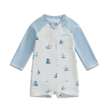 TurtlySafe Zwemromper Baby & Peuter | Lange Mouwen | UV-Bescherming | Schildpad, Palm of Boot Print | 3m-3jr More For Mini