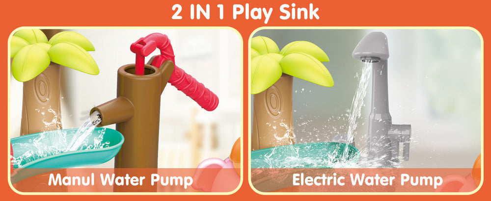 AquaFun PlayPark Vattenlekbord – Lärorik Vattenleksak med Fontän, Rutschkana & Djur | För Inne- & Utelek | För Barn 2–6 År More For Mini