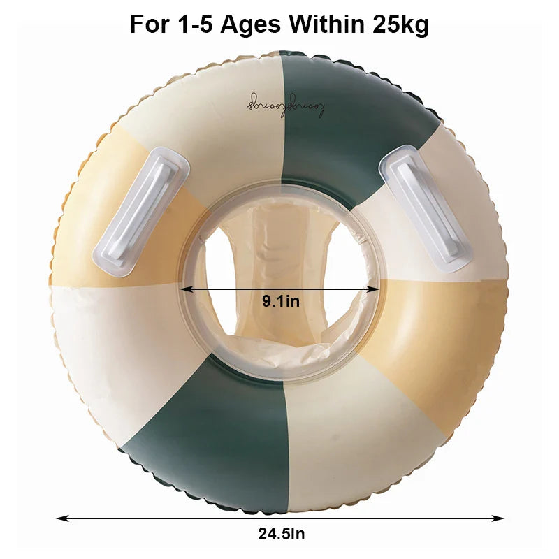 Baby Simring med Soltak – Uppblåsbar Float | Upp till 25kg More For Mini