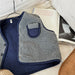 Tweezijdige Bodywarmer - CuddleSwitch Meisjes, Bruin/Blauw, Suède, Maat 0-6 Jaar-More For Mini