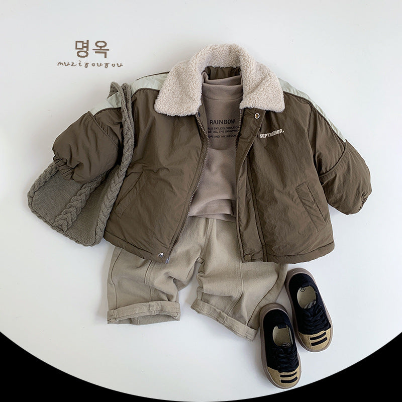 Jas met Kraag - Muziyouyou Unisex, Groen, Katoen, Maat 0-6 Jaar-More For Mini