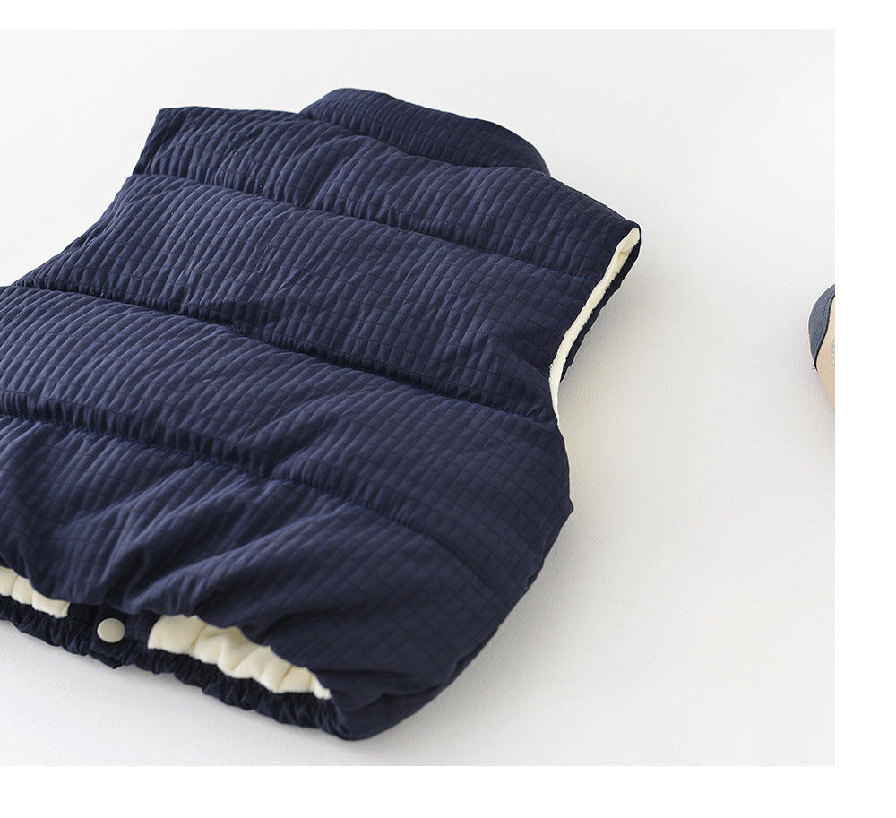 Bodywarmer - Malabo Unisex, Blauw/Groen, Katoen, Maat 0-4 Jaar-More For Mini