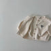 Vest met Love Me borduursel - Tender Meisjes, Blauw/Beige, Katoen, Maat 0-6 Jaar-More For Mini