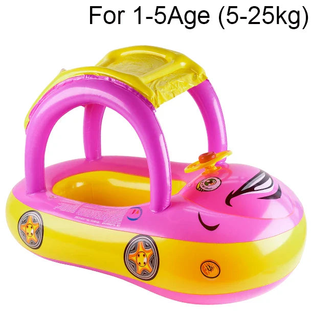 Baby Simring med Baldakin – Bil Float för Småbarn | Säker & Lekfull More For Mini