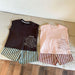Sommarklädset med Randiga Shorts + T-shirt – Tula Unisex, Rosa/Brun, Bomull, Storlek 0–8 år More For Mini